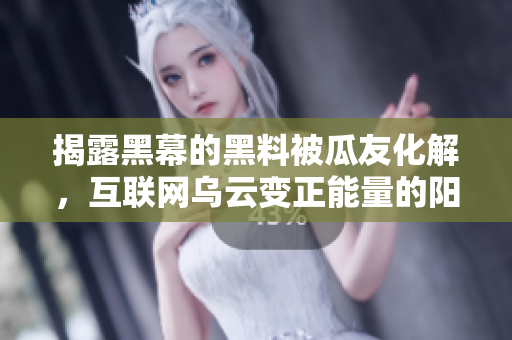 揭露黑幕的黑料被瓜友化解，互聯(lián)網(wǎng)烏云變正能量的陽光，曲折故事引發(fā)共鳴
