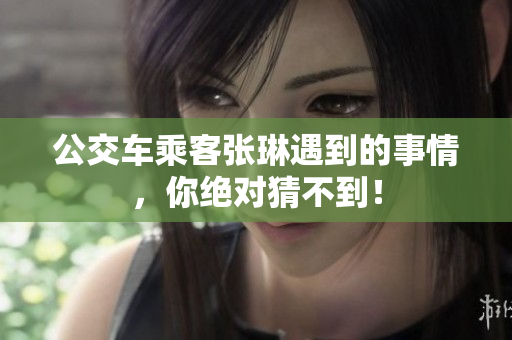 公交車乘客張琳遇到的事情，你絕對猜不到！