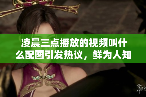  凌晨三點(diǎn)播放的視頻叫什么配圖引發(fā)熱議，鮮為人知的幕后故事曝光