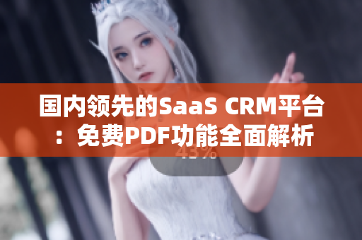 國內(nèi)領(lǐng)先的SaaS CRM平臺：免費(fèi)PDF功能全面解析