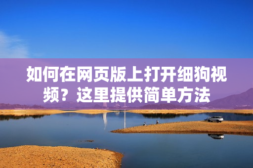 如何在網(wǎng)頁版上打開細(xì)狗視頻？這里提供簡單方法