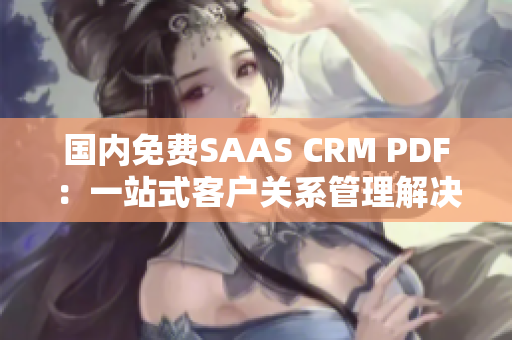 國內(nèi)免費SAAS CRM PDF：一站式客戶關(guān)系管理解決方案
