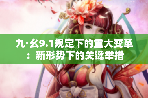 九·幺9.1規(guī)定下的重大變革：新形勢(shì)下的關(guān)鍵舉措